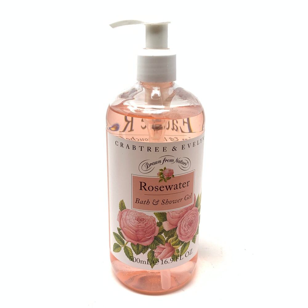 Crabtree & evelyn rosewater bath & shower gel 16.9 fl oz. 500 ml